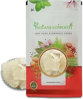 IndianJadiBooti Pure Nausadar Katli | Navsadar | Ammonium Chloride | Natural Digestive & Hair Care | Translucent Crystal Stone | 100g