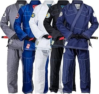 Gold BJJ Jiu Jitsu Gi - Ultra Lightweight Men's Aeroweave - Preshrunk Brazilian Jiu Jitsu Uniform for Men