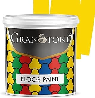- GRANOTONE Floor Paint 1 Litre Golden Yellow Colour Polyurethane and Acrylic Polymer Based Concrete Sealer Anti Slip Thick and Durable for Cement Floor and Tiles Made in India