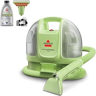 Little Green Mini Portable Carpet and Upholstery Deep Cleaner, Car/Auto Detailer, with HydroRinse Self-Cleaning Tool and 4" Tough Stain Tool, Tea Green, 4075