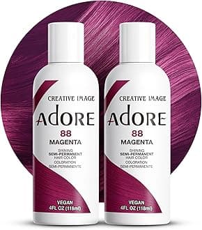 Semi Permanent Hair Color (088 Magenta) (2 Pack) | Vegan & Cruelty-Free Purple Hair Dye | No Ammonia, No Peroxide, No Alcohol | 4 Fl Oz