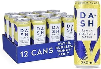 – Lemon - 12 x Lemon Flavoured Sparkling Spring Water - NO Sugar, NO Sweetener, NO Calories - Infused with Wonky Fruit (12 x 330ml cans)