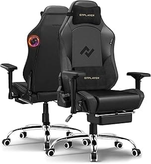 "Titan Pro Inbuilt Bluetooth Speakers' Gaming Chair, Immersive Audio Experience for Streaming & Gaming, Ergonomic Chair with Adjustable Neckrest, Lumbar Pillow & Footrest (Black)