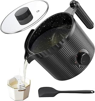 - venpow Candle Wax Melter with Pour Spout, Candle Making Kit for Adult Beginners, 1.5L Large Capacity, for Making Candles and Soaps, Kit Includes Wax Melting Pot and Stirring Spoon - Black