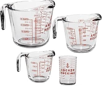 Anchor Hocking Measuring Cup Set of 4 (4-piece, 5 oz, 1-cup, 2-cup, 4-cup)