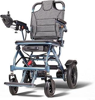 D04 Foldable Electric Wheelchair for Adults with Removable 10Ah Lithium Battery, 500W Motor, 20km Range, 150kg Capacity, Lightweight Aluminium Powerchair-Travel & Airplane Approved