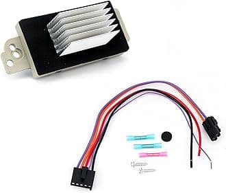 Blower Motor Resistor Complete Kit with Harness - Replaces 15 81773, 89018778, 89019351, 1581773, 15-81773 - Compatible with Chevy, GMC Vehicles - Silverado, Tahoe, Suburban, Sierra, Yukon XL - AC