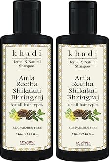 Khadi Amla Reetha Shikakai Bhringraj SLS-Paraben free Ayurvedic Shampoo Anti Dandruff -420 ml