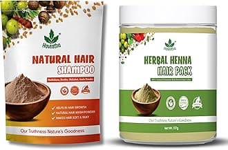 Havintha Amla Reetha Shikakai Methidana Powder Shampoo And Herbal Henna Powder (227g+227g)