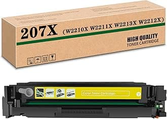 Compatible W2210X W2211X W2213X W2212X 207X High-Capacity Toner Cartridge, Works for HP M255dw M255nw MFPM282nw MFPM283fdn MFPM283fdw Printers Yellow*1