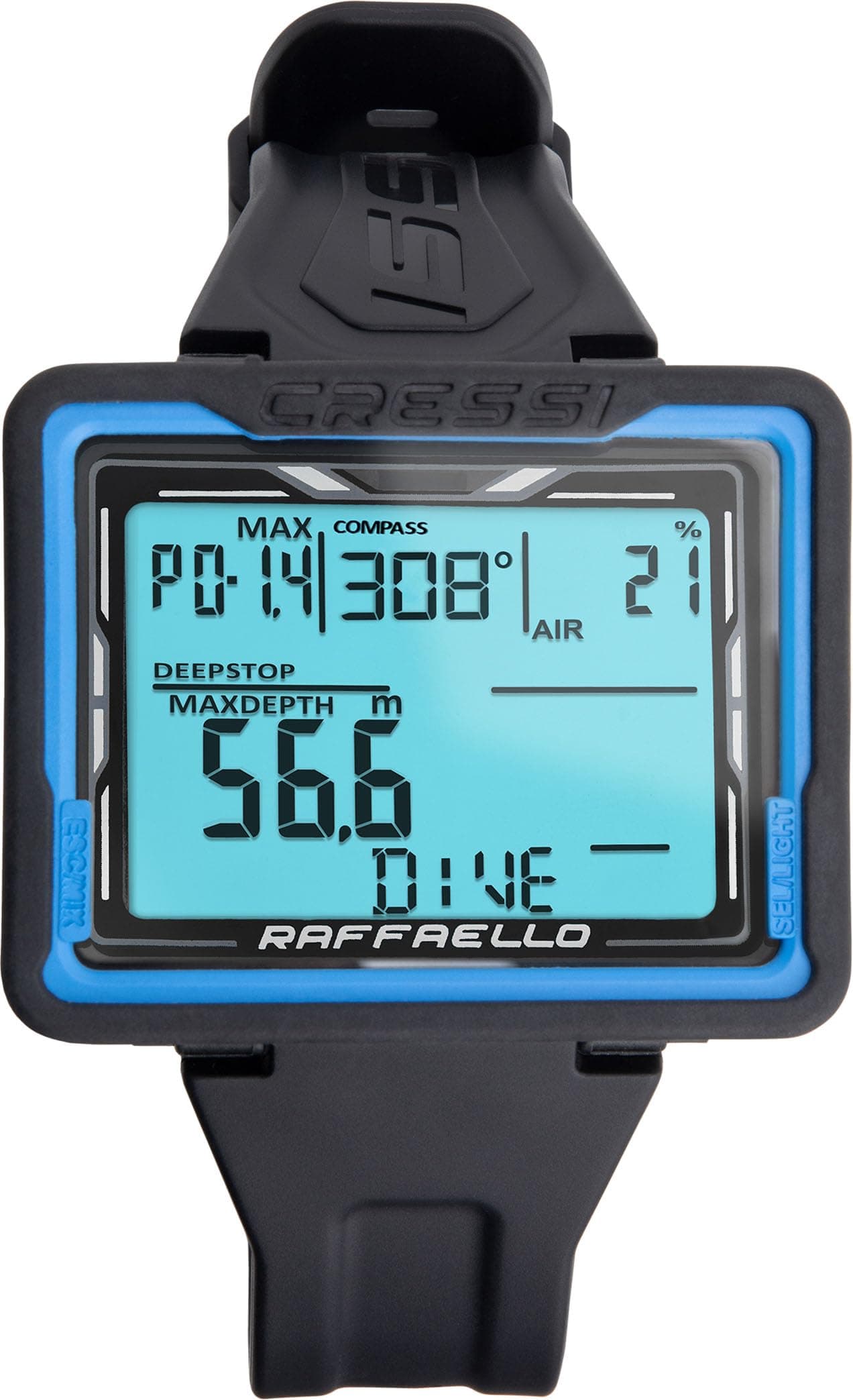 Scuba Dive Computer, Digital Compass, 3 Dive Modes, Wide Screen, Easy-to-Read Display - Raffaello: Made in Italy