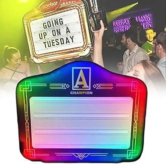 VIP Bottle Service Sign,LED Club Bottle Presenter, Color Letter Billboard,Hand Holding Luminous LED Presenter,with 4 Sets Letters & 2 set Numbers,B