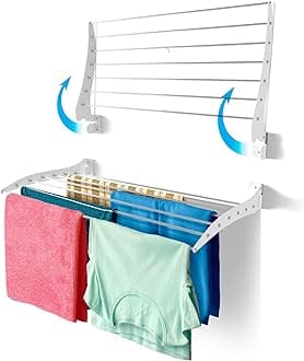 Step Up Vertical Laundry Drying Rack 100 cm White