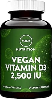 Nutrition Vitamin D3 2,500 IU - For Women & Men - High Potency Pure Cholecalciferol from Lichen, Vegan Calcium Absorption Support for Bone & Immune Health Non‑GMO & Gluten‑Free - 60 Servings