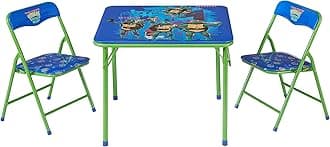 Teenage Mutant Ninja Turtles 3 Piece Children's Activity Square Table and 2 Folding Chairs Set, Ages 3+