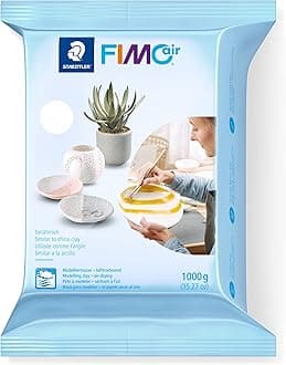 FIMOair: Air-Dry Modeling Clay, 1 kg, 2.2 lbs - White, Sculpting and Pottery, Ready and Easy to Use, Ideal for Adult Arts and Crafts