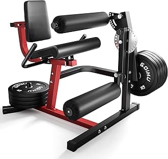 Leg Extension and Curl Machine, 4 in 1 Lower Body Workout Machine, Adjustable Leg Curl Machine with Plate Loaded, Leg Extension Machine with Exercise Bench, Home Gym Weight Machine, Z2