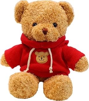11.8 inches Teddy Bear Stuffed Animals Soft Plush Cute Teddy Bear Doll for Boys Girls (Red)