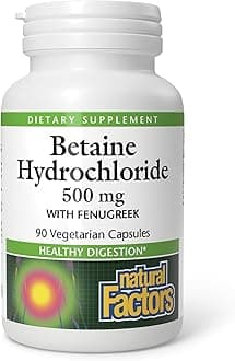 Betaine Hydrochloride with Fenugreek, 90 Vegetarian Capsules