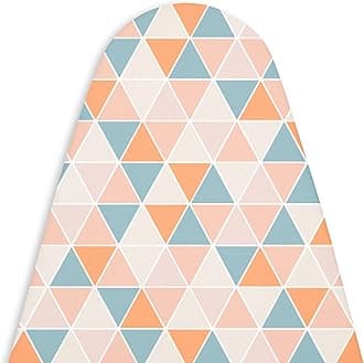Encasa Homes Ironing Board Cover with 4mm Extra Thick Felt Pad for Steam Press - Triangle - (Fits Standard Medium Boards of 112 x 34 cm) Elastic Fitting, Heat Reflective, Protective