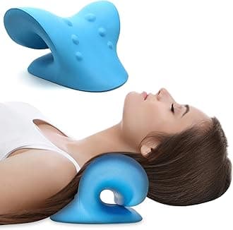 Neck Stretcher,Neck Cloud,Neck Cloud - Cervical Traction Device,Traction Equipment,Cervical Neck Traction Pillow,Neck Pain Relief - Blue