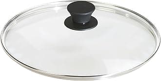 Lodge Round Tempered Glass Lid - Versatile Glass Lid for 10.25 Inch Skillets, Pans, and Dutch Ovens - Dishwasher Safe and Oven Safe up to 400- 10.25 Inch.