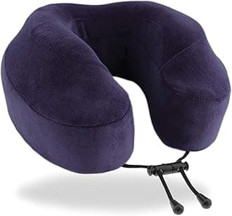 CabeauCabeau Evolution Classic 100% Memory Foam Travel Neck Pillow for Airplanes and Travel, 360-Degree Support Backed by Sleep Science, Navy Blue