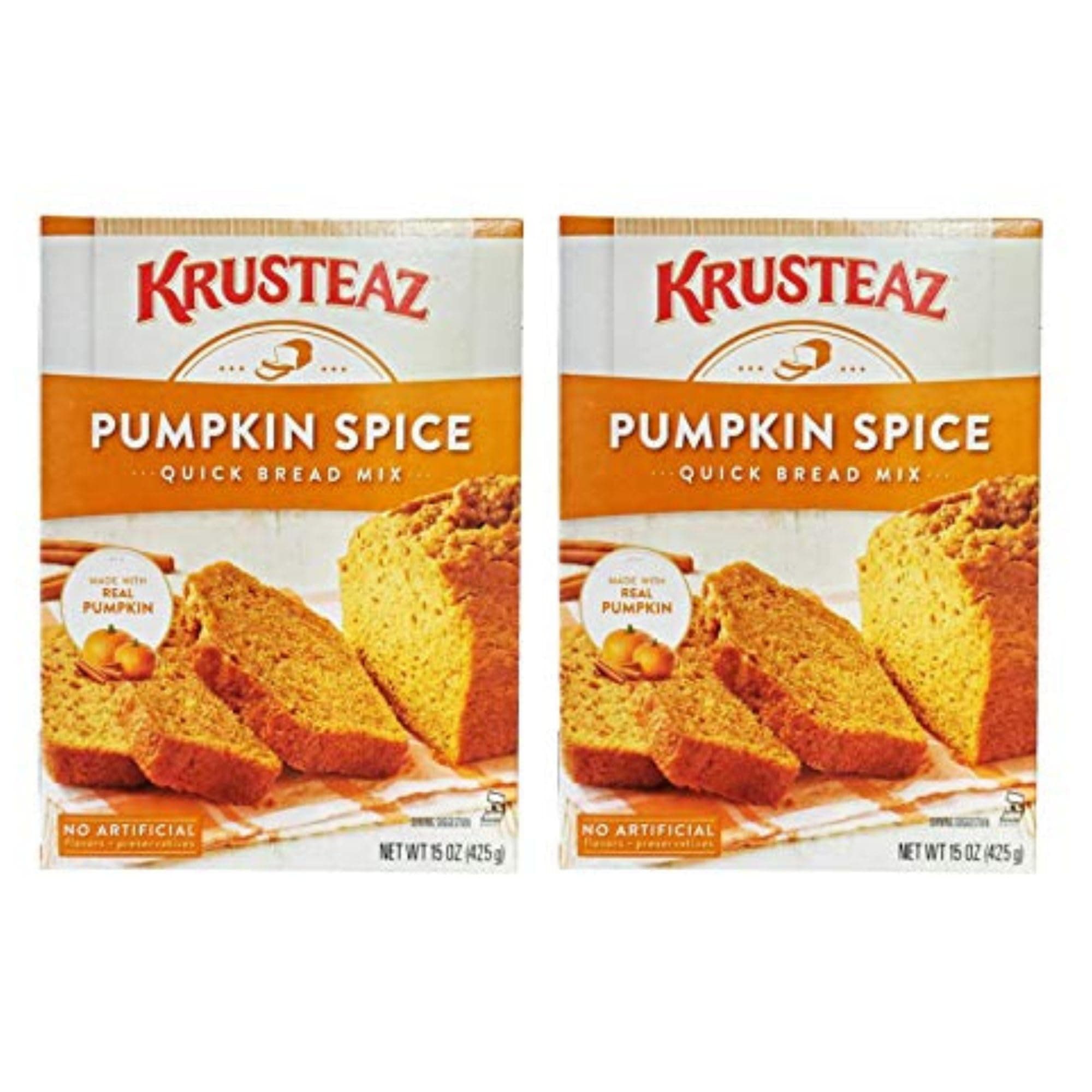 Baking Mix, Pumpkin Spice Quick Bread Mix, Made with Real Pumpkin & No Artificial Flavors, 15 Ounce Box (Pack of 2)