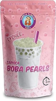 Buddha Bubbles Boba Lychee Flavor Tea Tapioca Pearls Ready in 5 Minutes