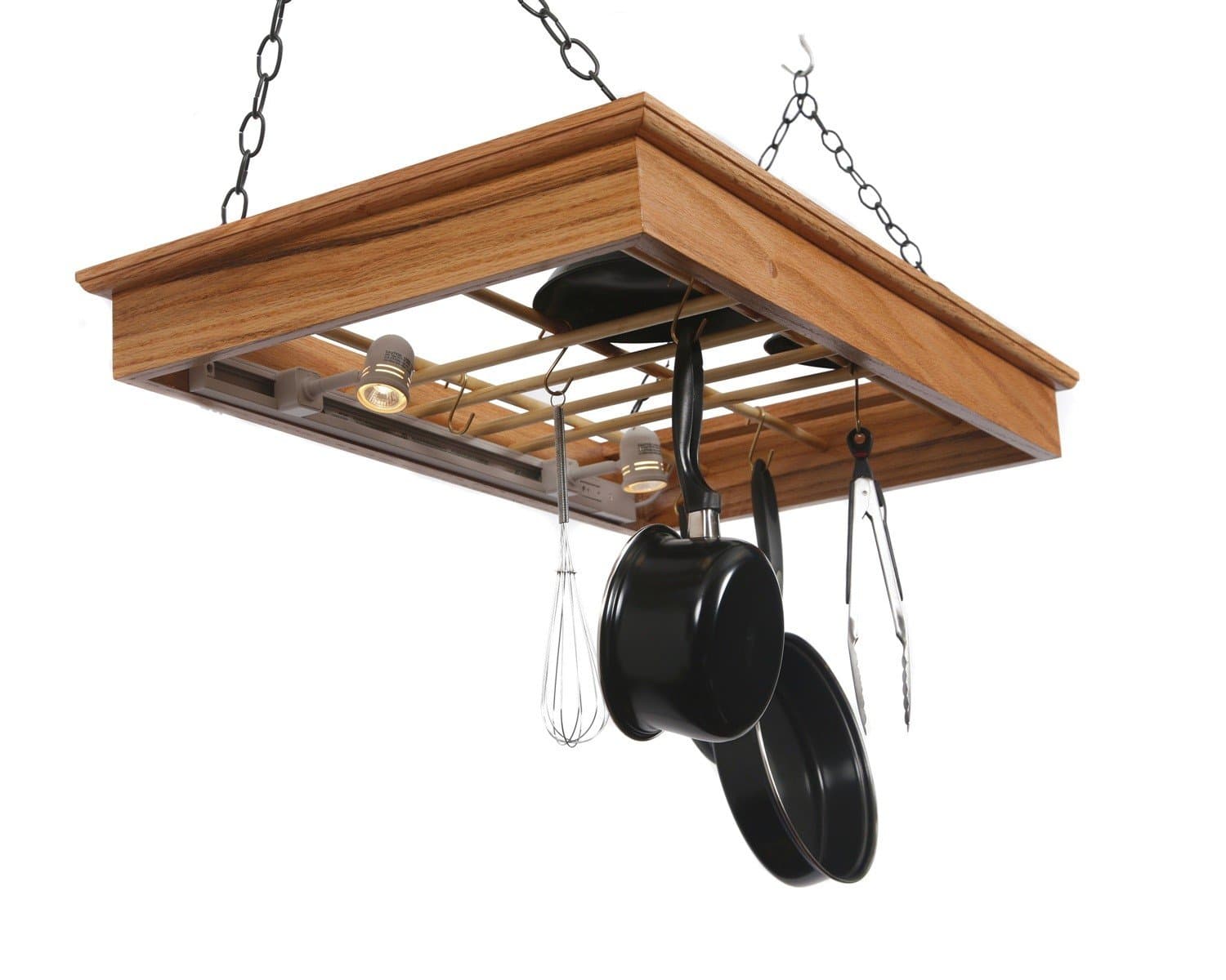 Hanging Pot Rack with Lights