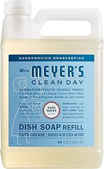 CLEAN DAY Liquid Dish Soap Refill, Biodegradable Formula, Rain Water, 48 fl. oz