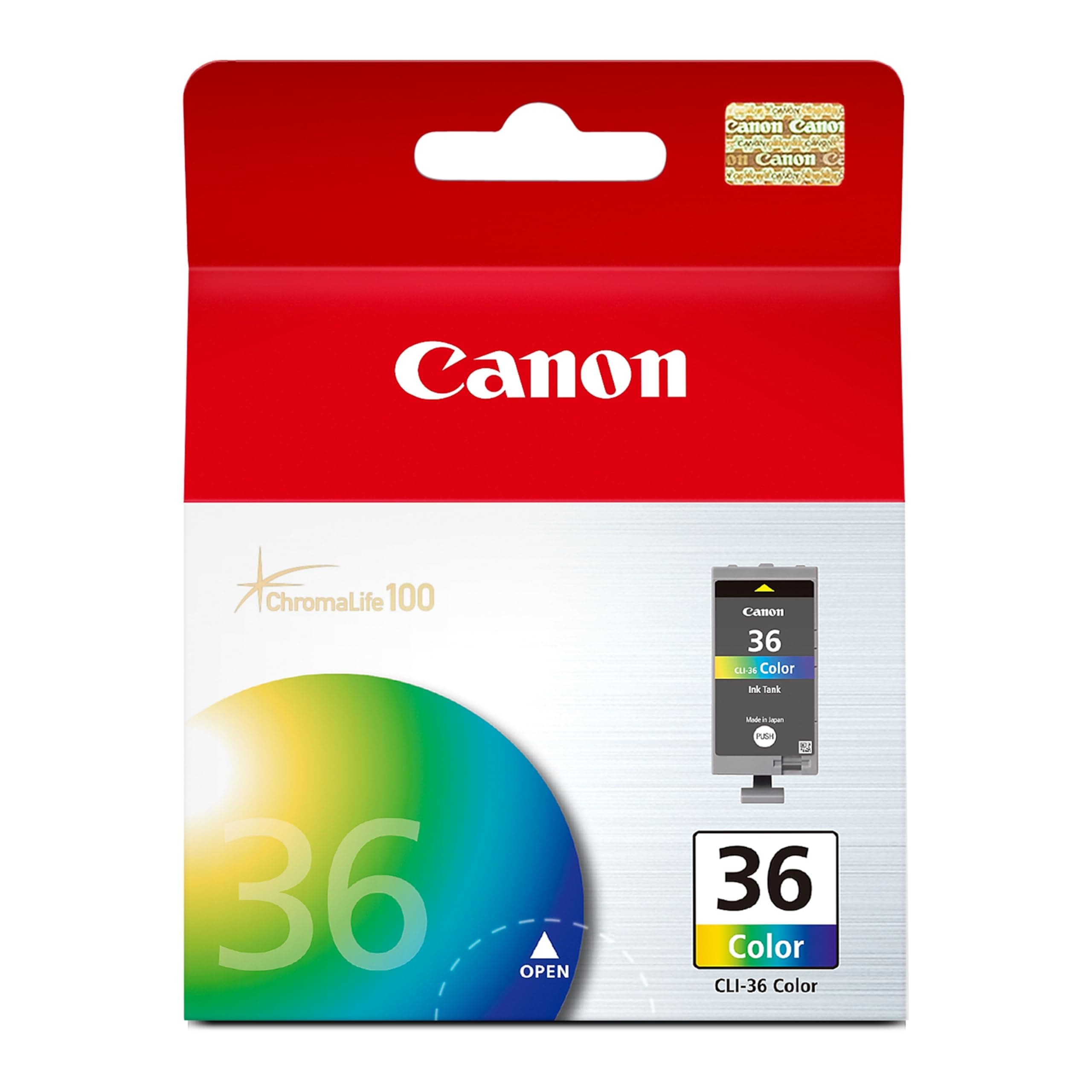 Canon CLI-36 Genuine Color Ink Tank, Compatible with mini320, mini260, iP100, iP110, TR150 and TR160 Printers