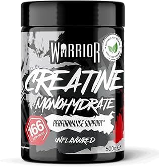 Warrior Creatine Monohydrate Powder 500g (166 Servings) – Pure Micronised Creatine Powder Supplement for Men & Women, Pre & Post Workout Strength, Muscle Growth & Recovery, Vegan – Unflavoured