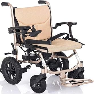 CANDYANA Folding Electric Wheelchair Powered Wheelchair Lightweight 16Kg Removable Lithium Battery Handrail Double Protection