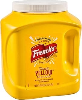Classic Yellow Mustard, 105 oz - One 105 Ounce Bulk Container of Tangy and Creamy Yellow Mustard Perfect for Professional Use or for Refillable Containers at Home