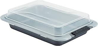 Advanced Nonstick Baking Pan With Lid / Nonstick Cake Pan With Lid, Rectangle - 9 Inch x 13 Inch, Gray