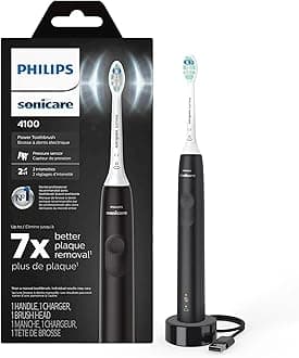 Philips Sonicare ProtectiveClean 4100 Plaque Control, Rechargeable electric toothbrush with pressure sensor, White Mint HX6817/01