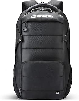 Gear Aspire 30L Medium Water Restant Office Laptop Bag/Backpack for Men/Women (Black)