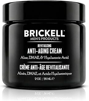 Brickell Men's Revitalizing Anti-Aging Cream For Men, Face Moisturizer For Face To Reduce Fine Lines and Wrinkles, Natural and Organic Anti Wrinkle Night Face Cream, 2 Ounce, Scented
