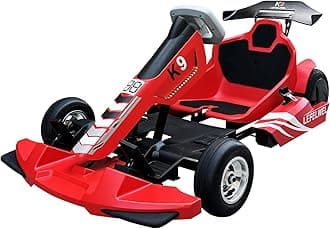 Electric Go Kart Drift Cart with Length Adjustable Seat, LED Lights, Cool Rear Spoiler, 3 Speed Mode with 700W Motors, Max 18.6 MPH, Go Cart Ultimate Drift Experience for Ages 8+