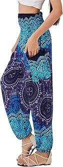Joob JoobBoho Pants for Women - Hippie Harem Pants Women - Womens Yoga Pants – Comfy Bohemian Flowy Hippie Clothes