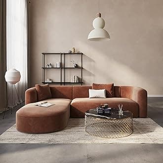 Velvet L-Shaped Sectional Sofa