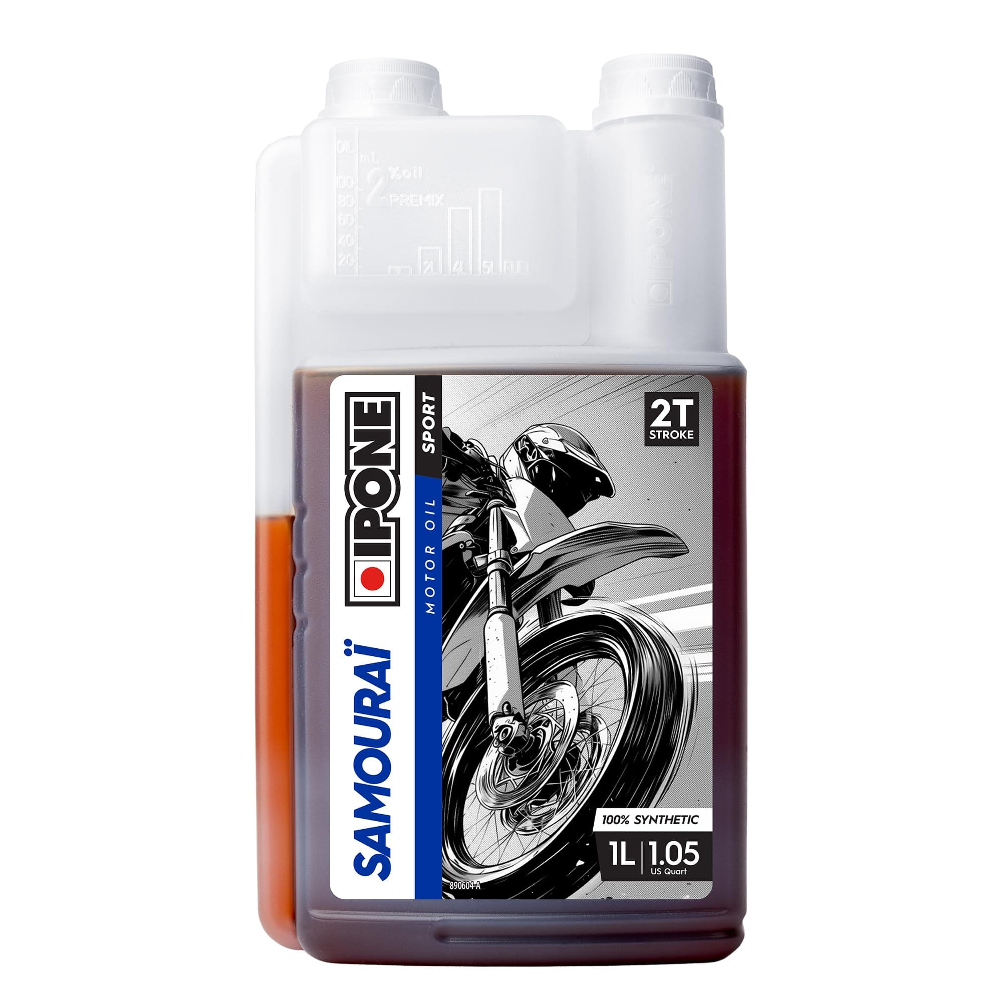 Ipone S28480 Samurai 2T 100% Synthetic Motor Oil Canister