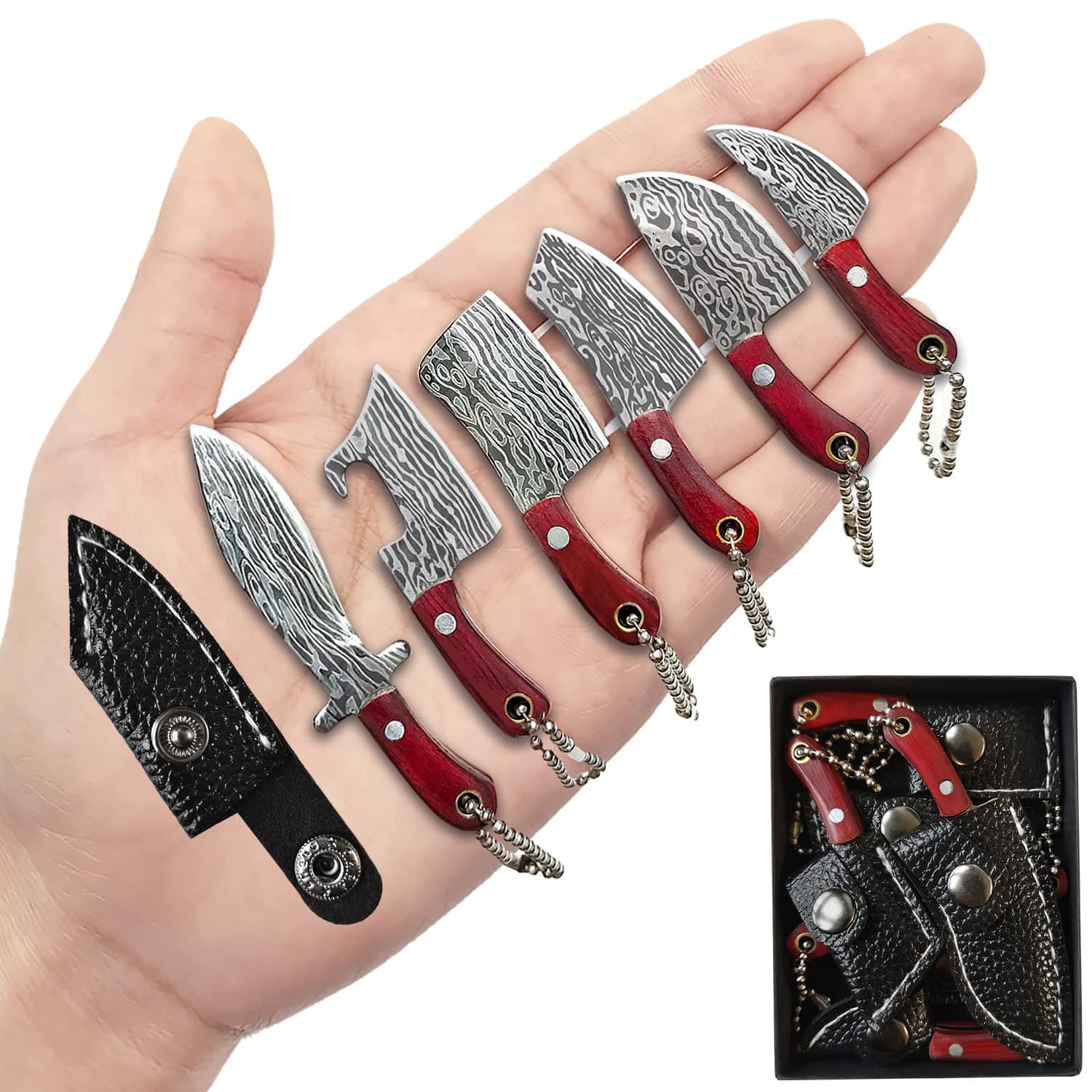 Mini Chef Knife Set - Damascus 4Pcs