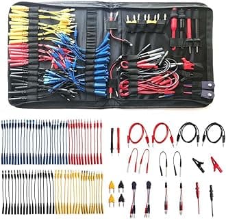 New Multi Function Automotive Circuit Tester Lead Kit Contains 92 Pieces of Essential Test Aids & Test Lead & Electrical Testers & Auto Diagnostic Tools Wire Connectors Adapter Cables