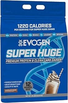 EVOGEN SUPER HUGE PREMIUM PROTEIN & CLEAN CARB GAINER CHOCOLATE SHAKE