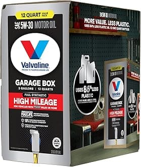ValvolineFull Synthetic High Mileage with Enhanced MaxLife Technology 5W-30 12 QT Garage Box
