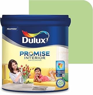 Dulux Promise Interior Emulsion Paint (4L, Spring Fest) | Wall paint with Chroma Brite Technology for brighter longer-lasting colors | Rich Finish | Anti-chalk | Water-based | 3-year warranty