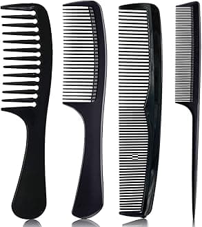 MOMENT 4 Pcs Hair Combs Set, Fine Pro Tail Combs, Salon Hair Styling Tools Hair Stylist Accessories Daily Use Strong Durable Anti Static for Men Woman