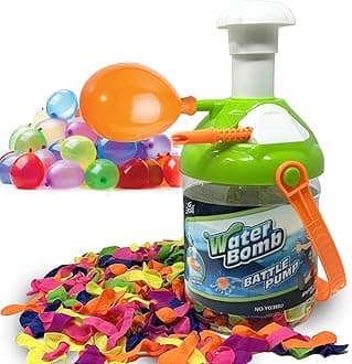 Liberty Imports 2-In-1 Fill & Tie Water Balloon Pumping Station With Easy Tie Stick And Over 300 Water Bombs For Kids